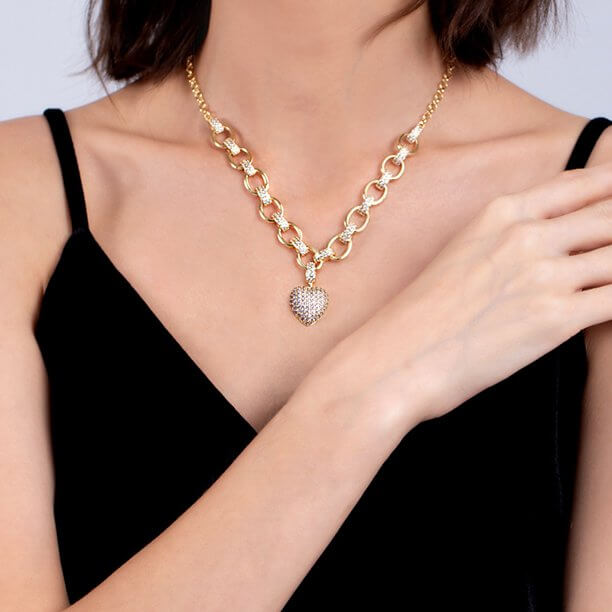 Heart Zirconia Necklace