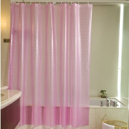 Transparent shower curtain