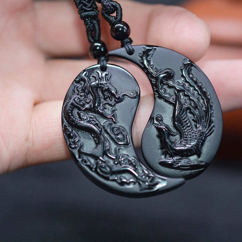 Natural Black Obsidian Necklace