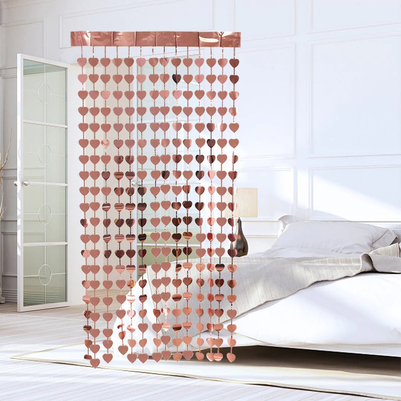 Heart-shaped Foil Curtain