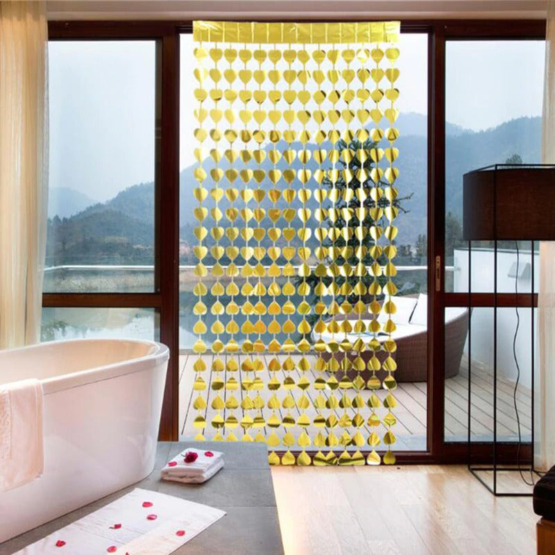 Heart-shaped Foil Curtain