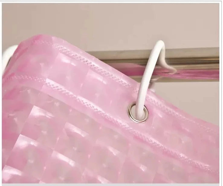 Transparent shower curtain