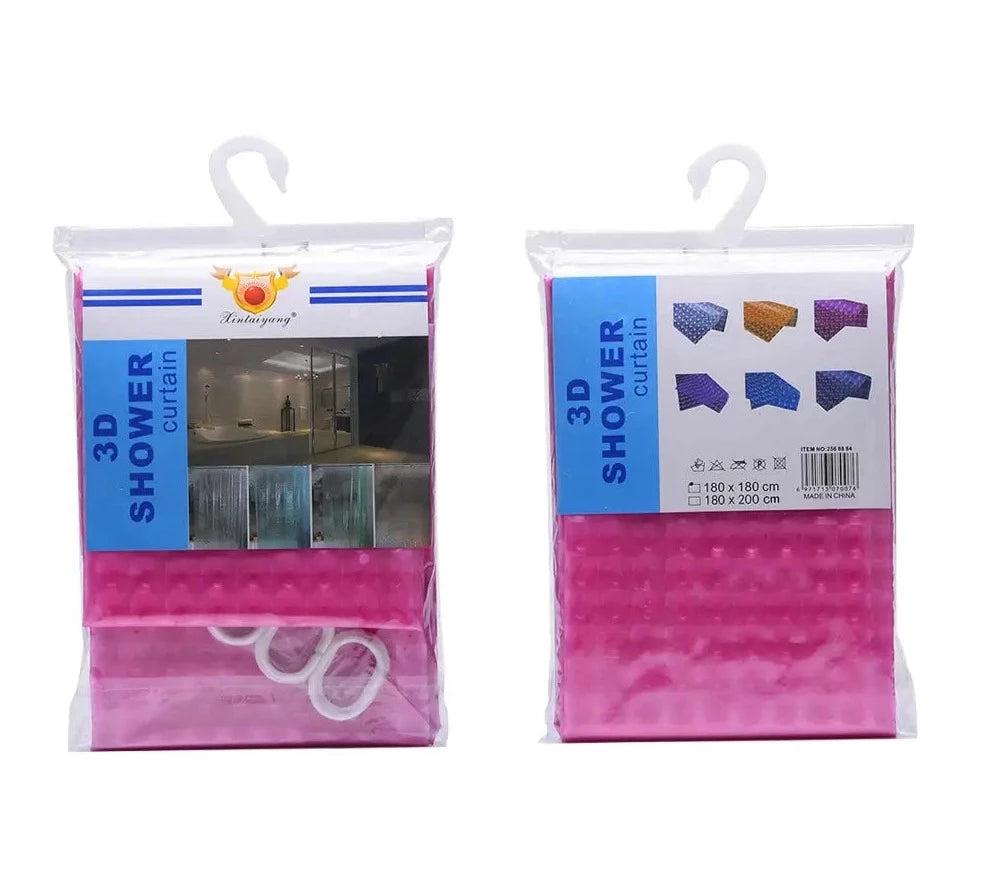 Transparent shower curtain