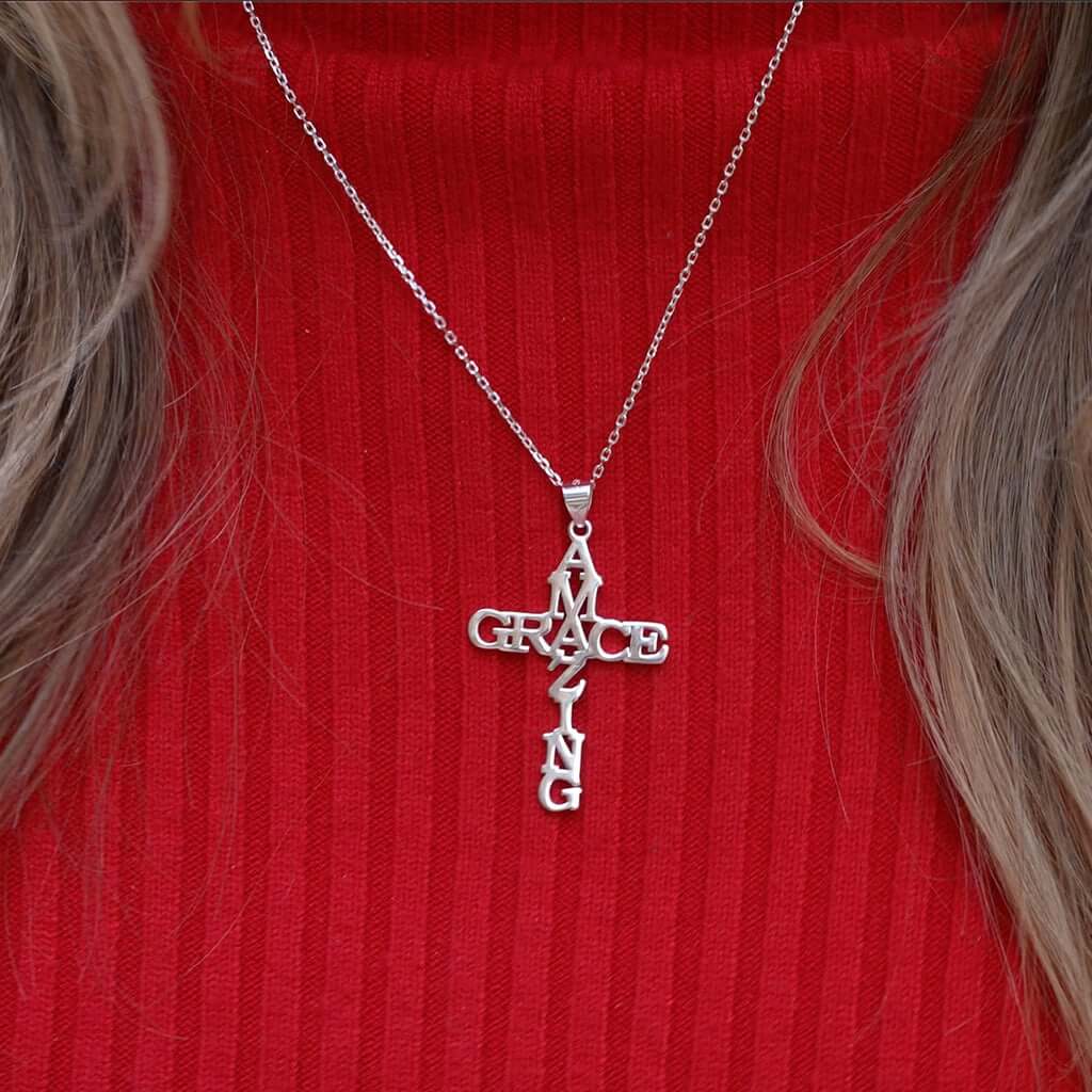 Amazing Grace Cross Necklace