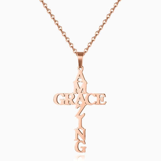 Amazing Grace Cross Necklace