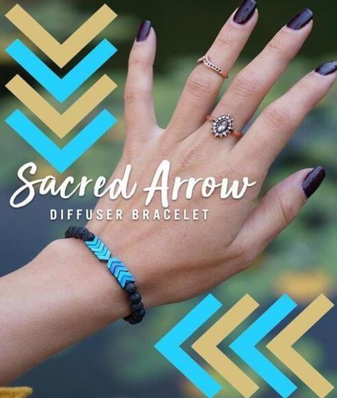 Sacred Arrow Diffuser Bracelet