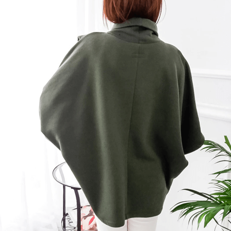 Asymmetrical turtleneck