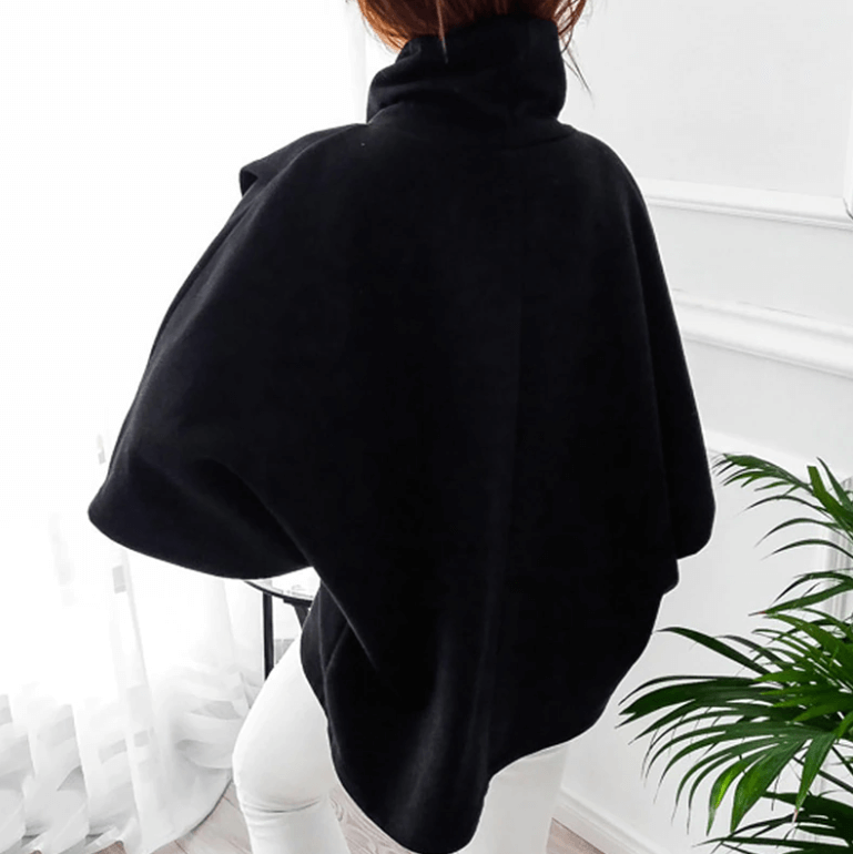 Asymmetrical turtleneck