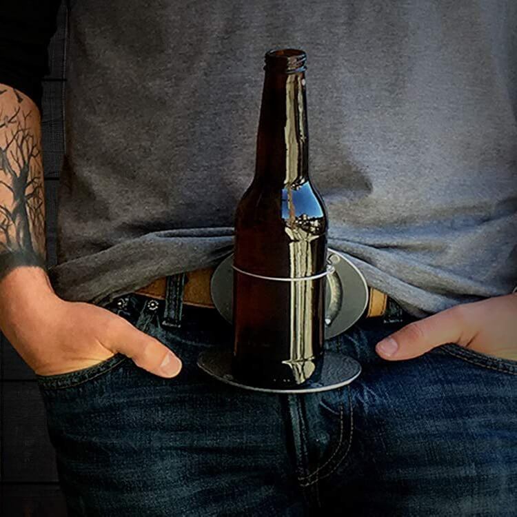 Belt buckle Beer holder