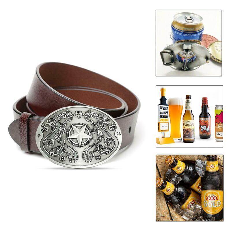 Belt buckle Beer holder