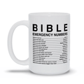 Bible Emergency Numbers Mug