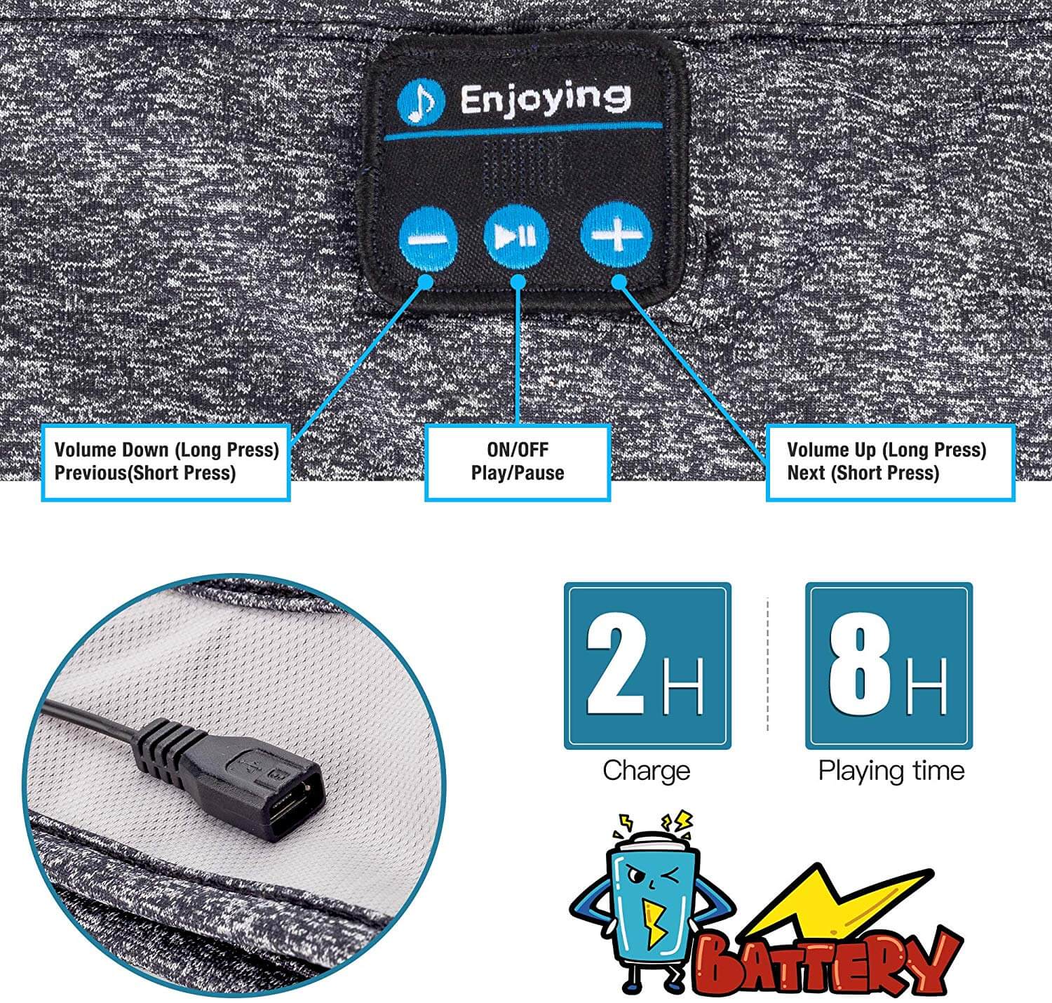 Wireless Bluetooth Headband