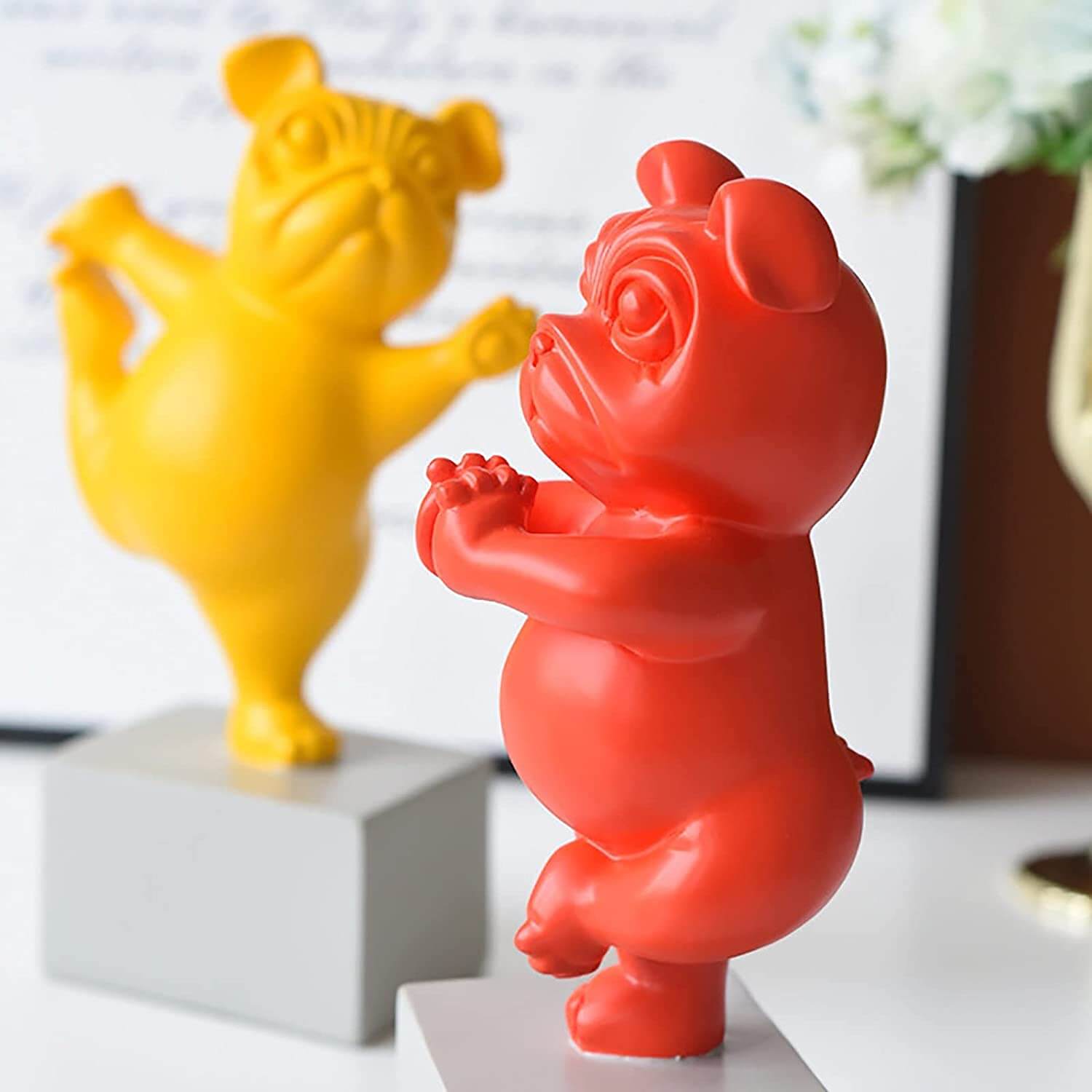 Yoga Bulldog Figurine