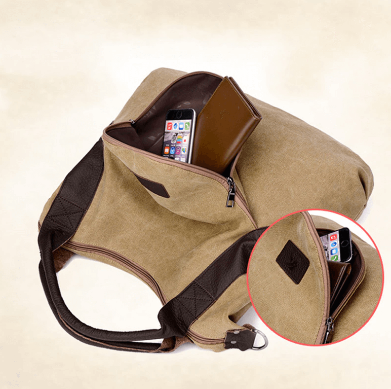 Large Pocket Canvass Bag