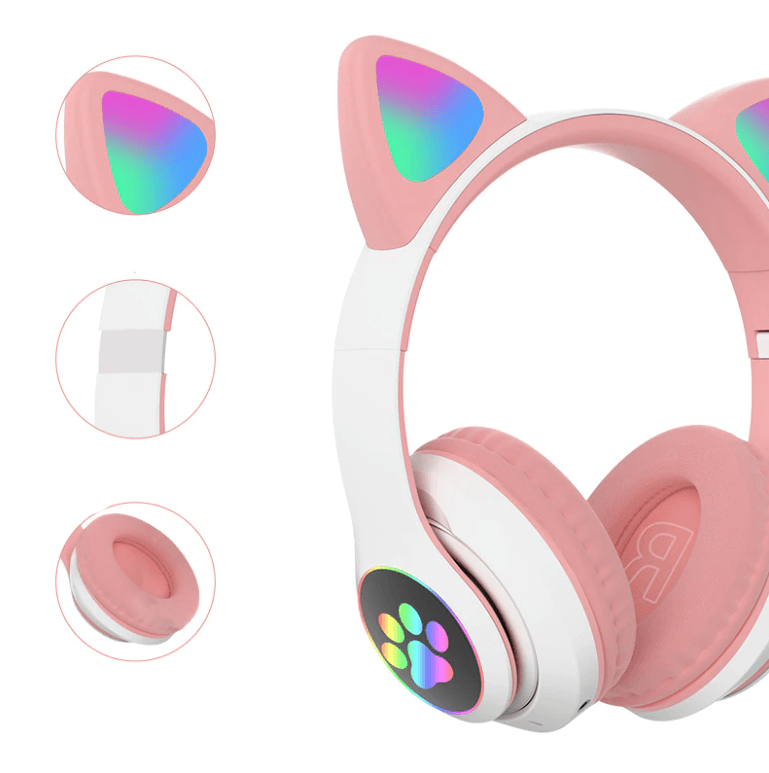 Cute Cat Ear Bluetooth Headphones