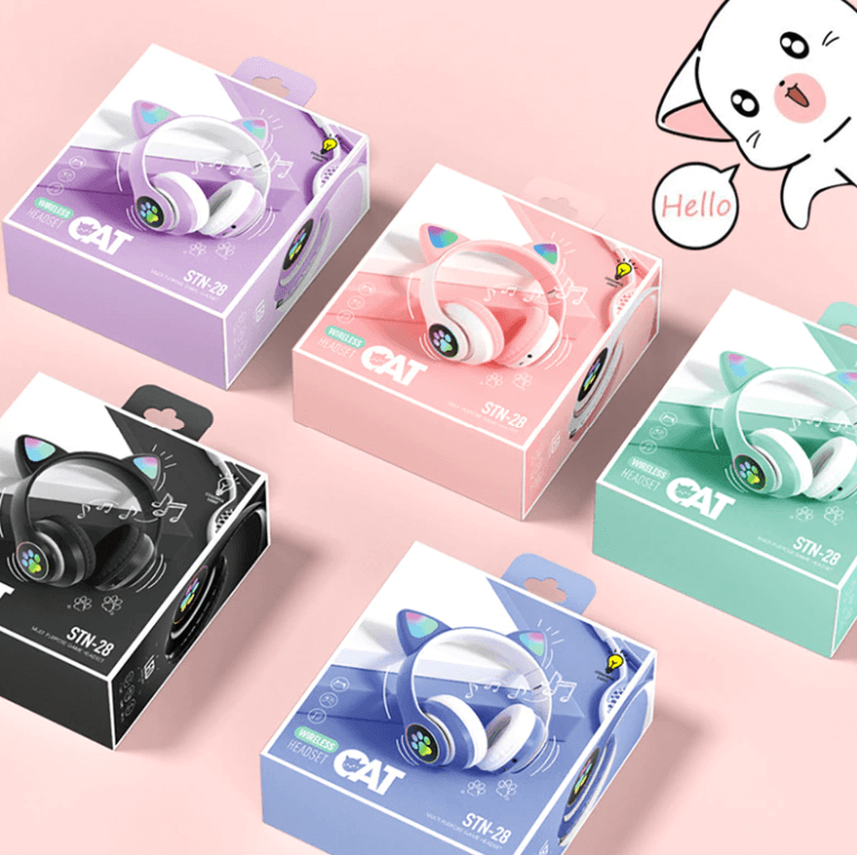 Cute Cat Ear Bluetooth Headphones