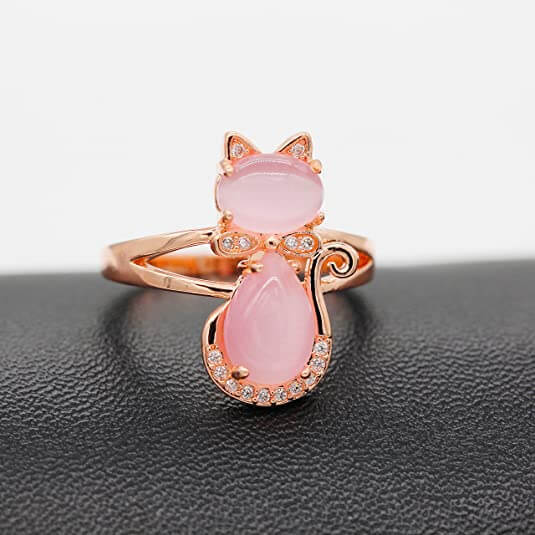 Opal Cat Ring