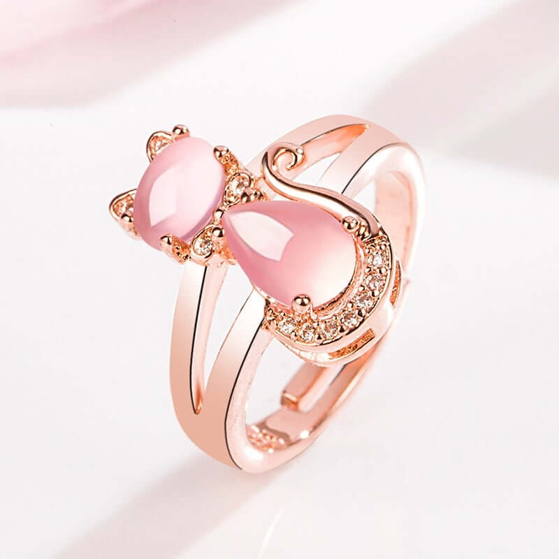 Opal Cat Ring