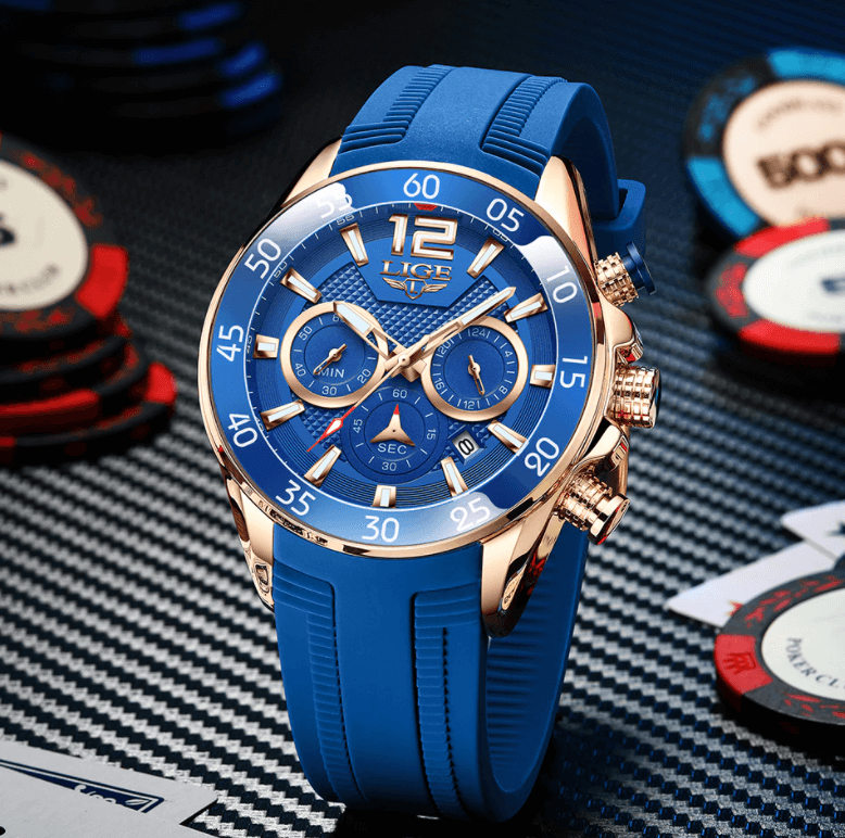 LIGE Luxury Chronograph Sports Watch