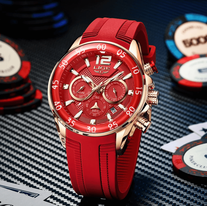 LIGE Luxury Chronograph Sports Watch