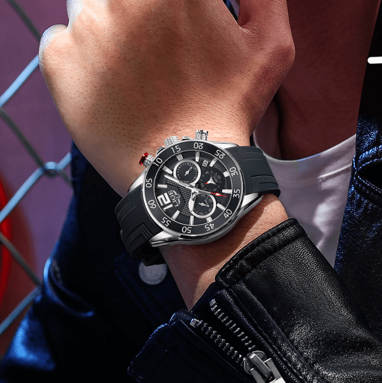 LIGE Luxury Chronograph Sports Watch