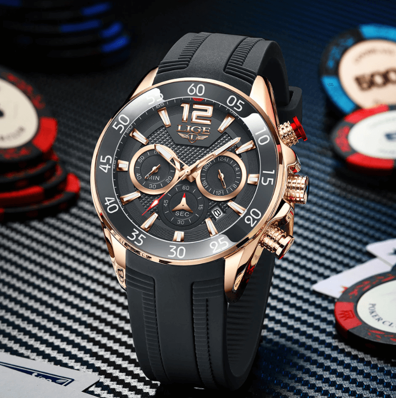 LIGE Luxury Chronograph Sports Watch