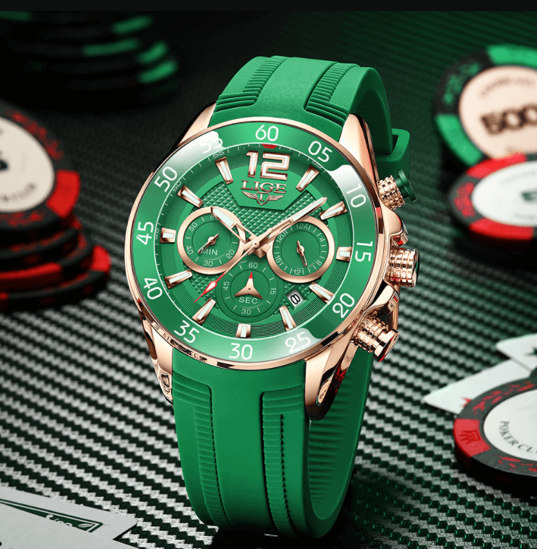 LIGE Luxury Chronograph Sports Watch