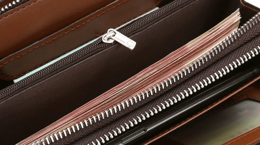 Genuine leather men's clutch bag