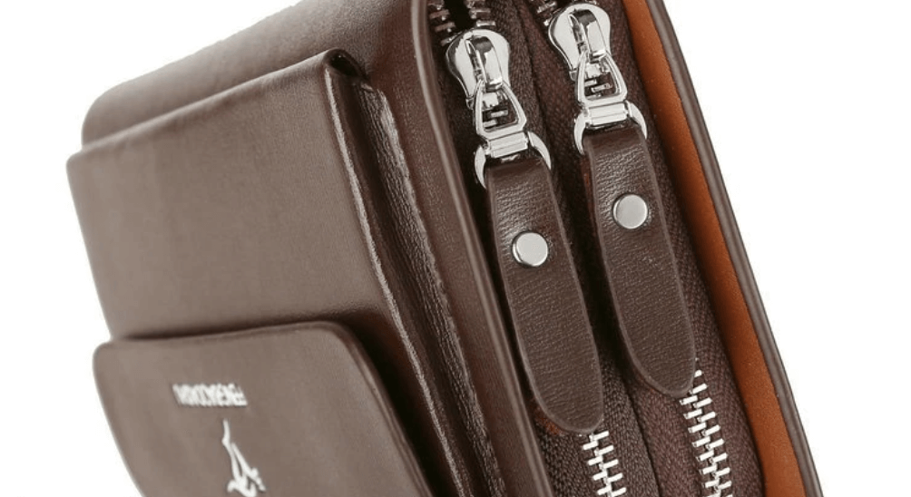 Genuine leather men's clutch bag