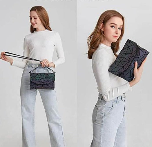 Geometric Luminous Crossbody Bag