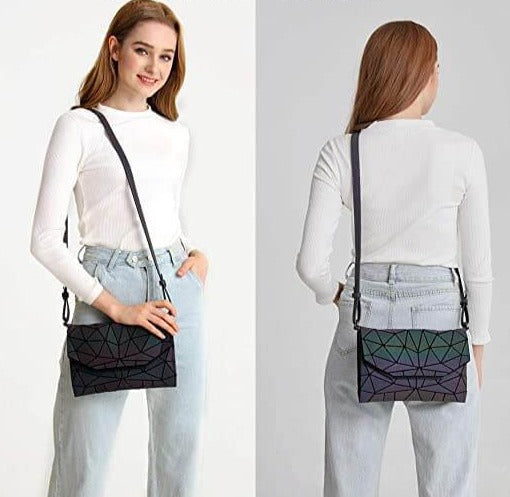 Geometric Luminous Crossbody Bag