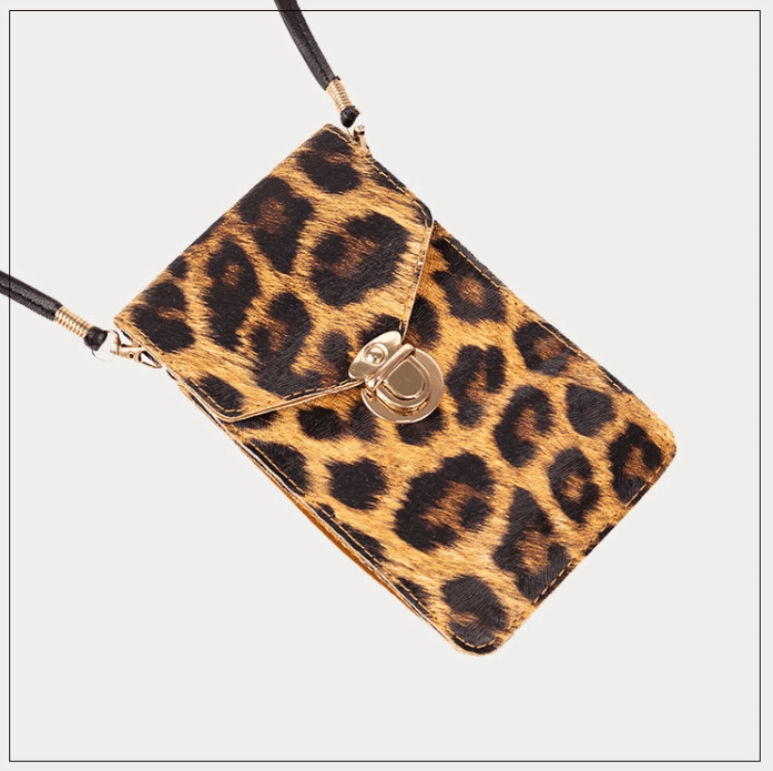 Crossbody-telefonlommebok med berøringsskjerm