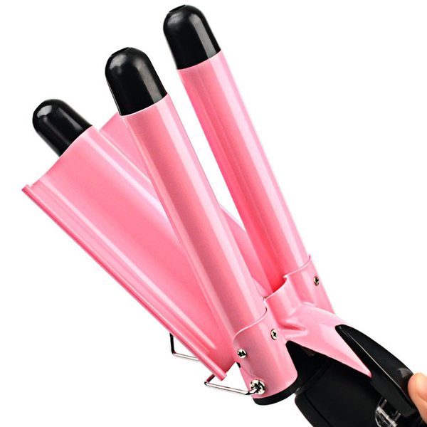 Ceramic curling iron with LCD screen
