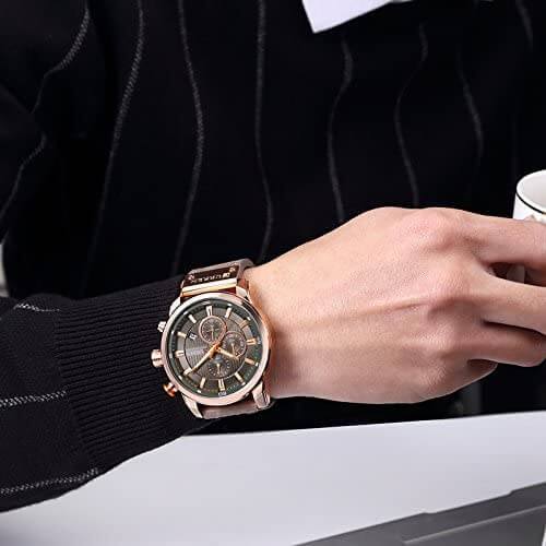 CURREN kronograf armbåndsur for menn