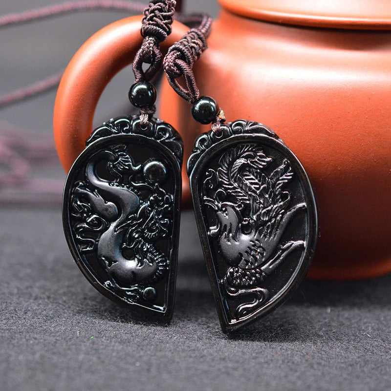 Natural Black Obsidian Necklace