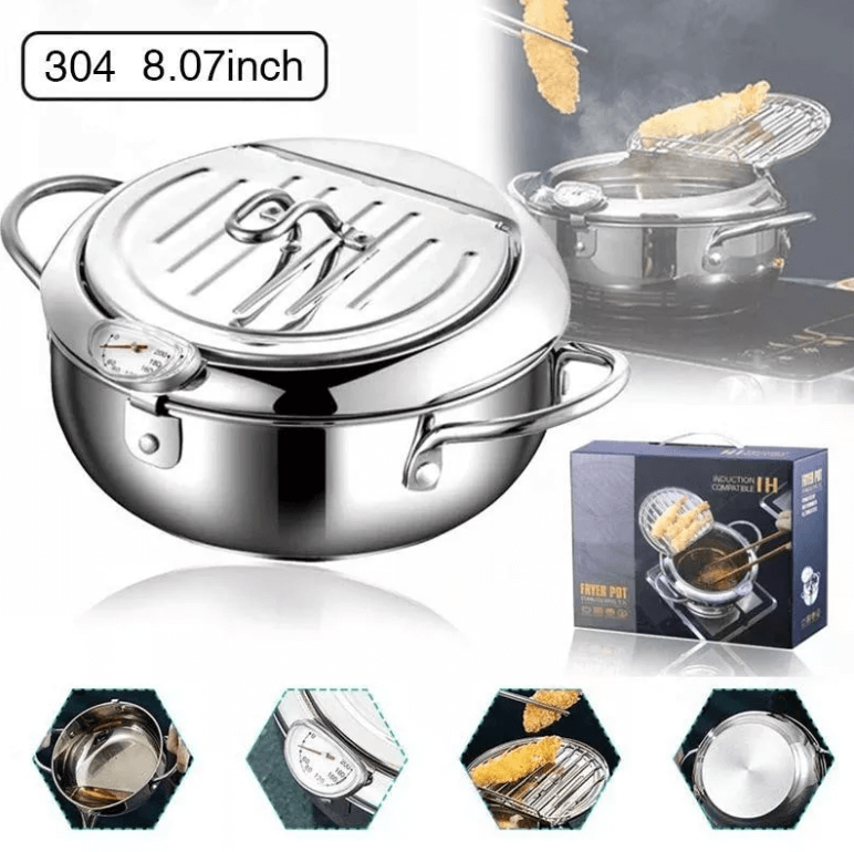 Stainless steel deep fryer