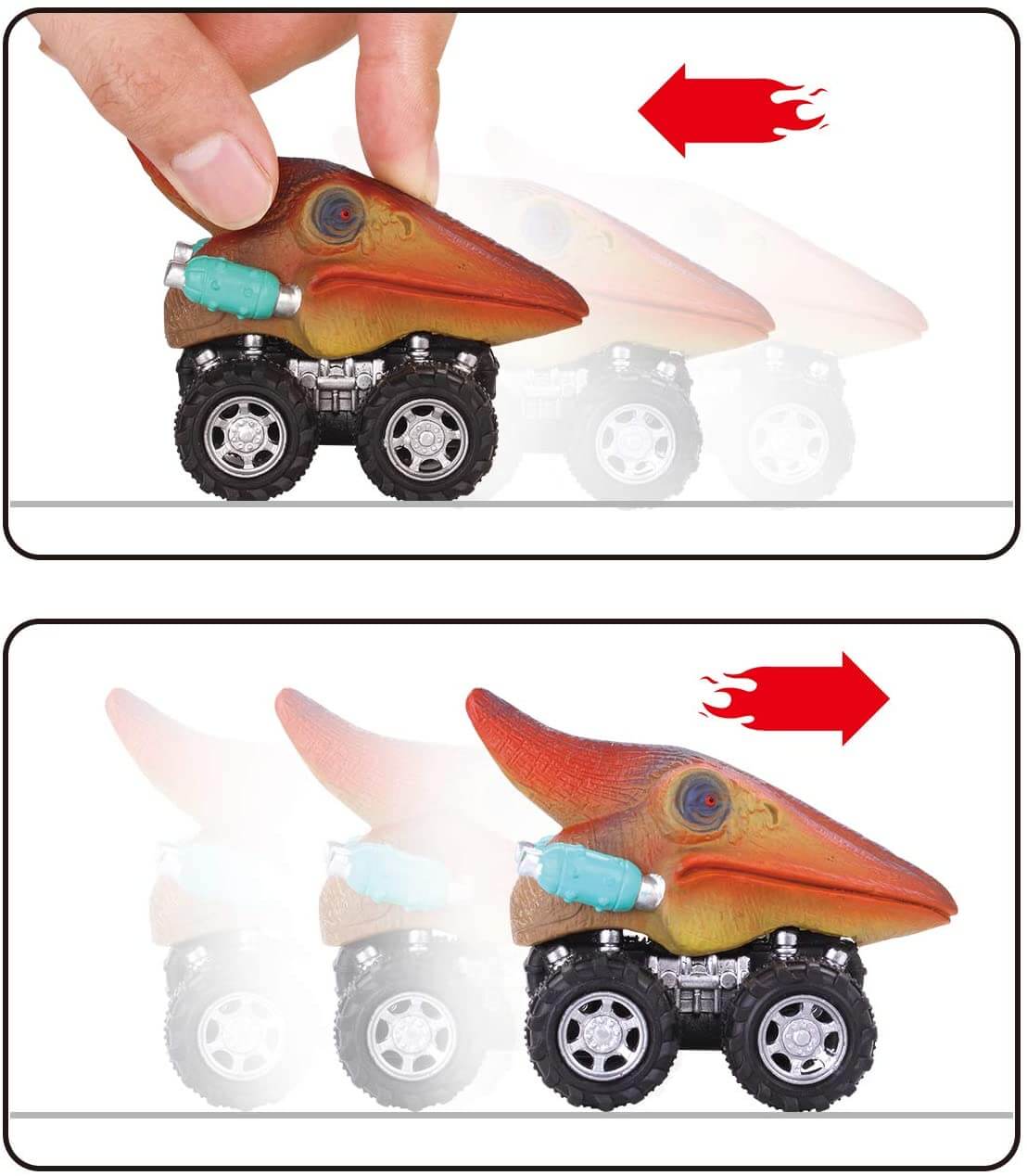 Pull Back Dinosaur Mini Car