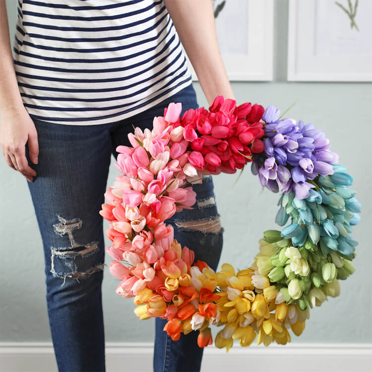 Tulip Spring Wreath