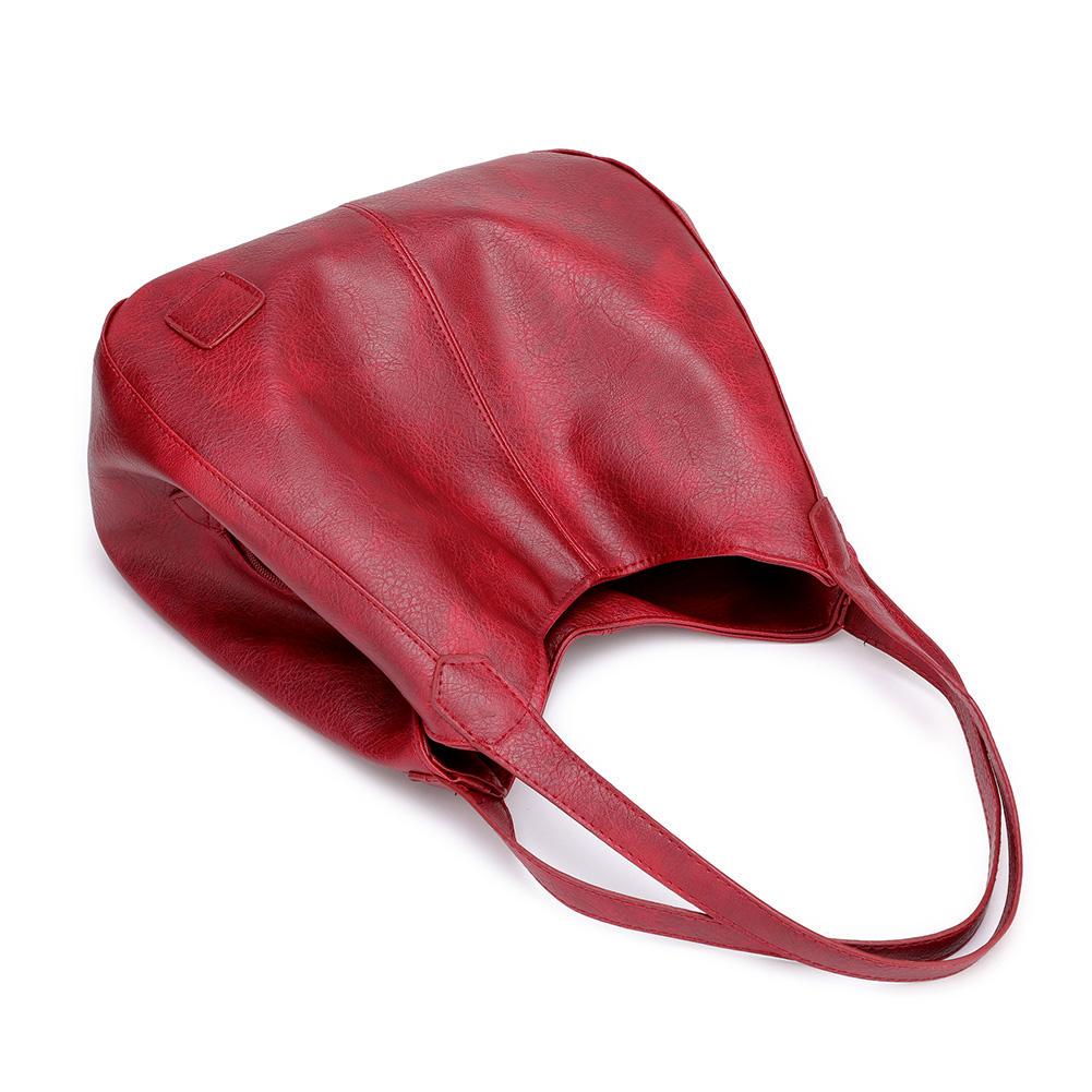 Large capacity leather bag