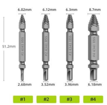 Damaged Screw Puller With Double Ends | SET