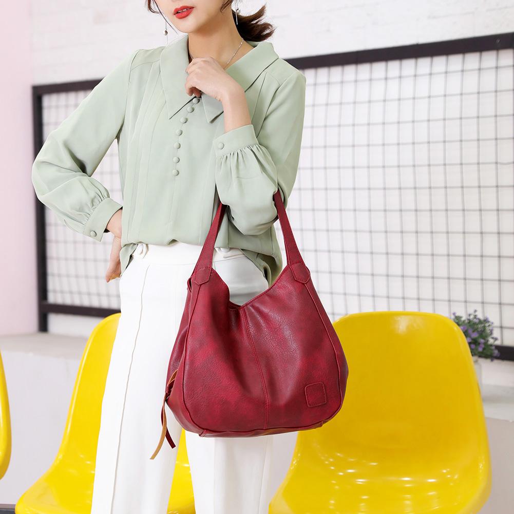 Large capacity leather bag