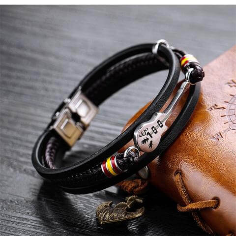 Limited Edition Guitar Leather Bracelet