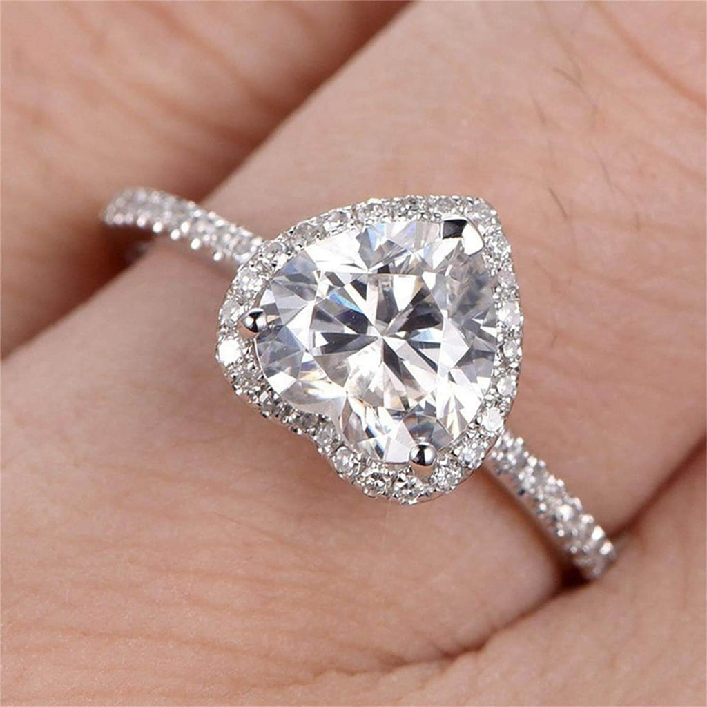 Heart Cubic Zirconia Ring