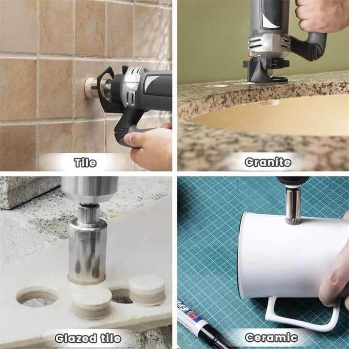 Diamond Coated Circular Drill Set