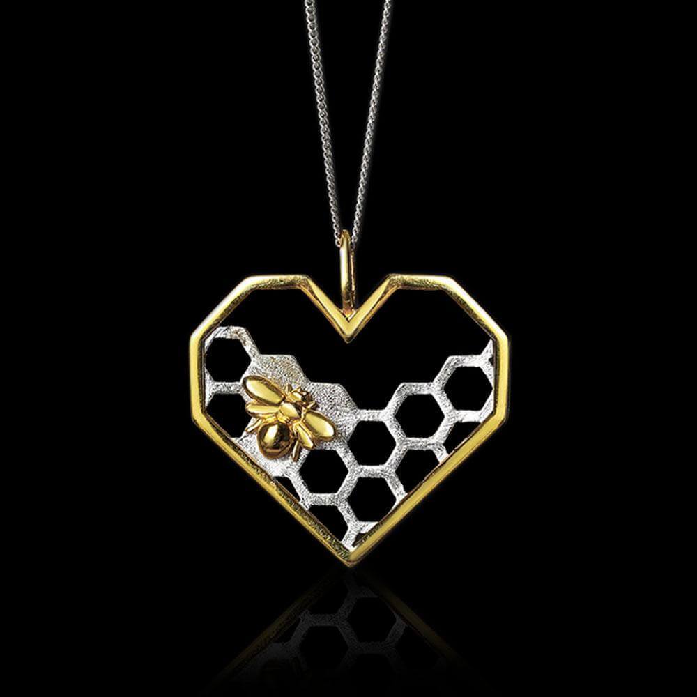 Honeycomb Heart Necklace