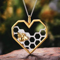 Honeycomb Heart Necklace