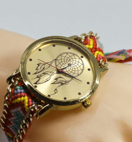 Woven dream catcher watch