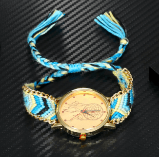 Woven dream catcher watch