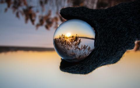Krystallkule linsefotografering sfære