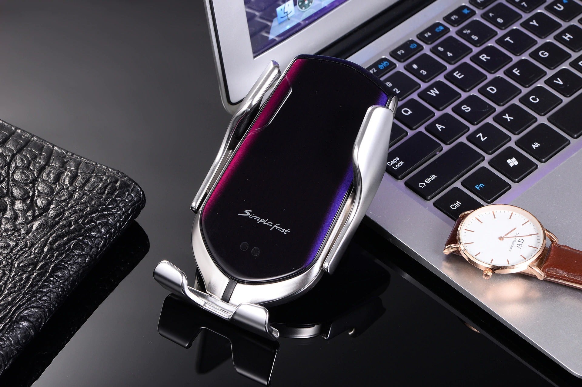 PREMIUM - Automatic Clamping Phone Holder | Wireless Charger